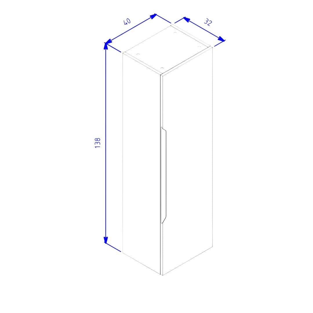 Orka Messina 40 cm Mat Antrasit Banyo Boy Dolabı