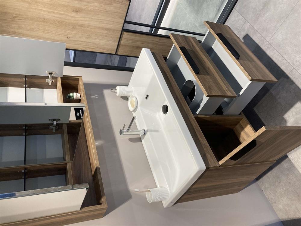 Orka Nova 100 cm Ceviz Banyo Dolabı Takımı