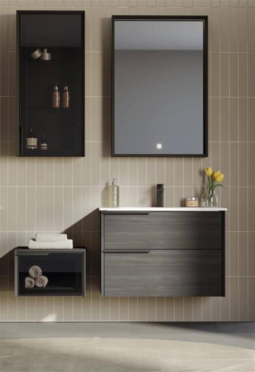 Orka Noventa 120 cm Cabana Banyo Dolabı Takımı