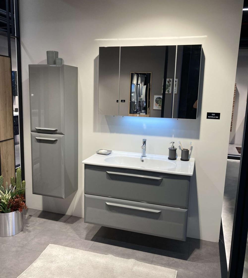 Orka Nuvola 100 cm Kaşmir Banyo Dolabı Takımı