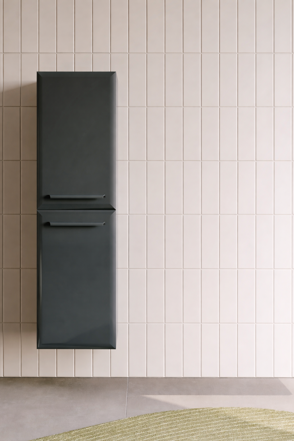 Orka Nuvola 40 cm Parlak Lake Antrasit Banyo Boy Çamaşır Dolabı, 3001702