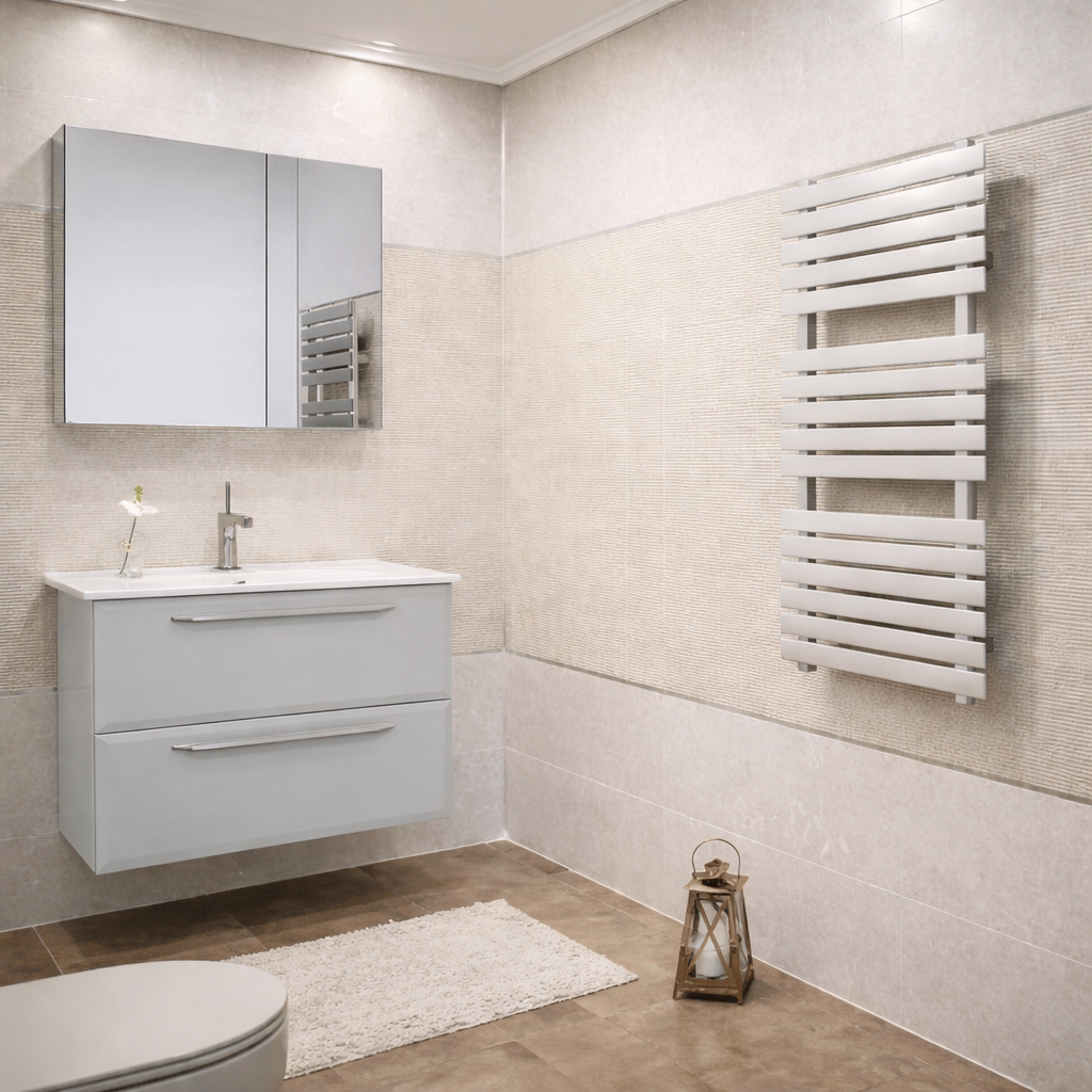 Orka Nuvola Banyo Dolabı Takımı, 80 cm, Parlak Lake Kaşmir (Ledli-Dolaplı Ayna), 5004184