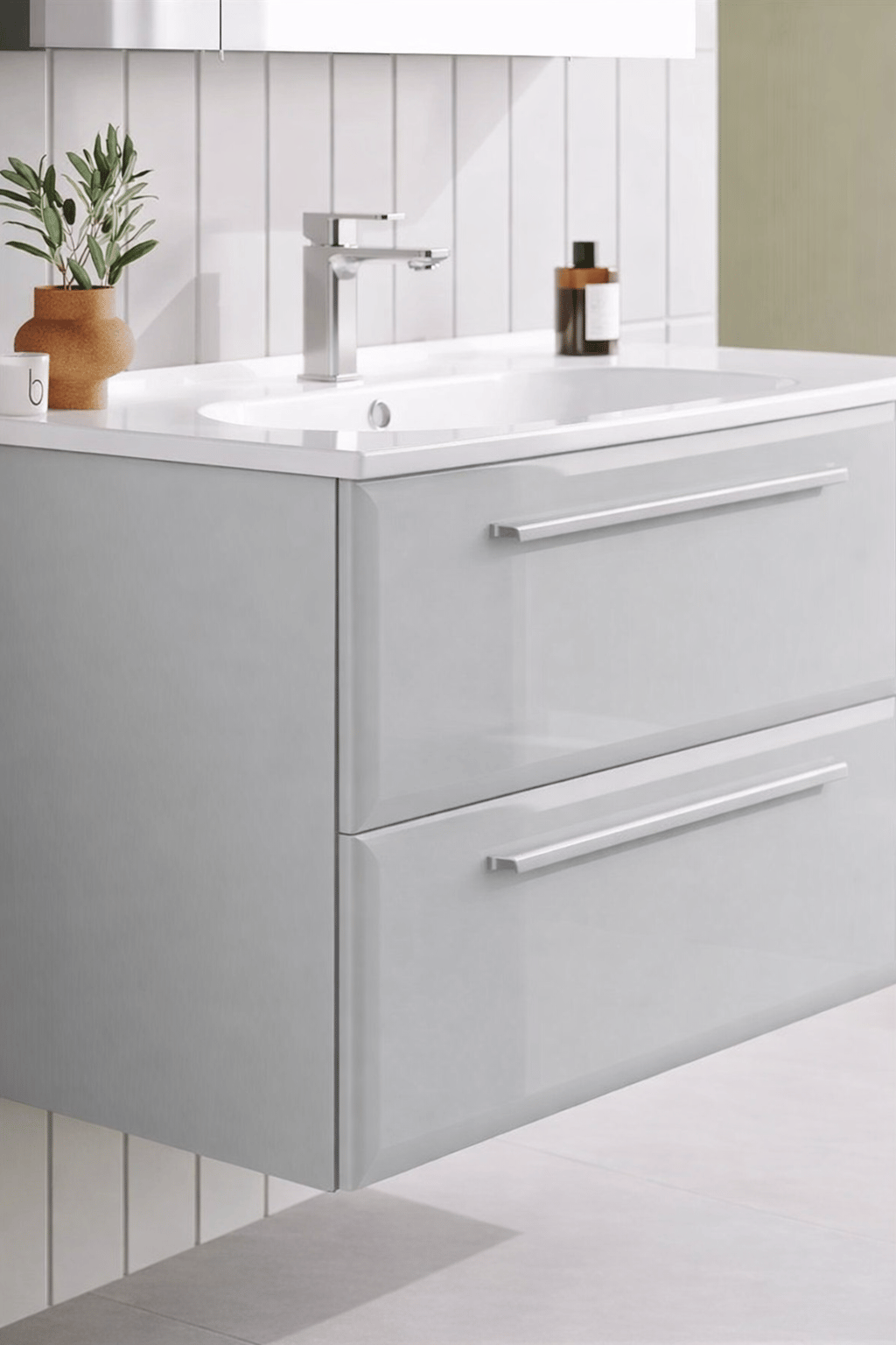 Orka Nuvola Banyo Dolabı Takımı, 80 cm, Parlak Lake Kaşmir (Ledli-Dolaplı Ayna), 5004184
