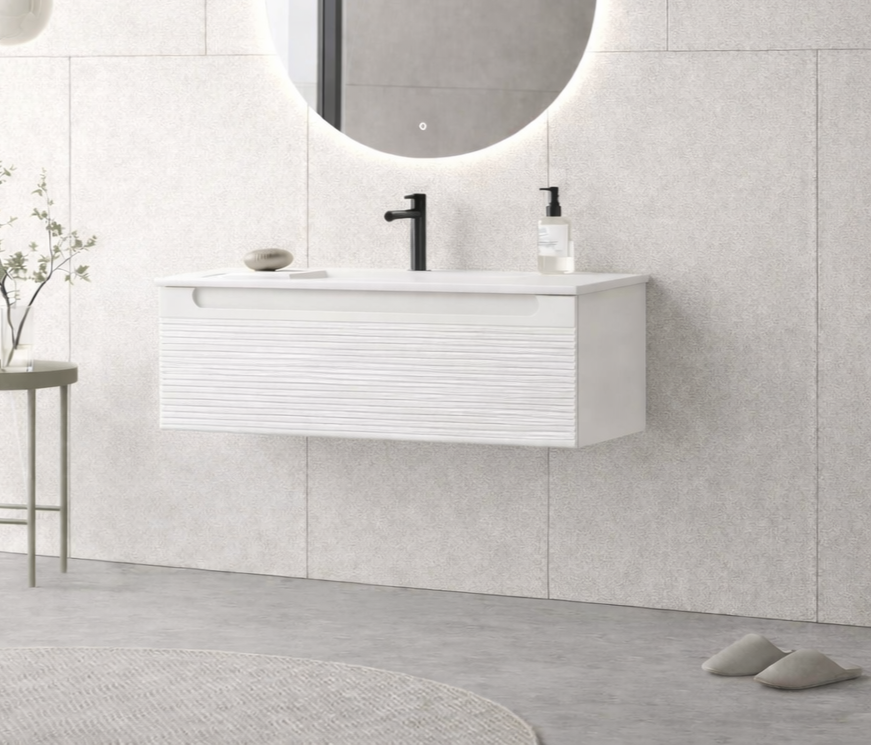 Orka Olbia 100 cm Mat Beyaz Banyo Dolabı Alt Modül ve Lavabo , 5006680