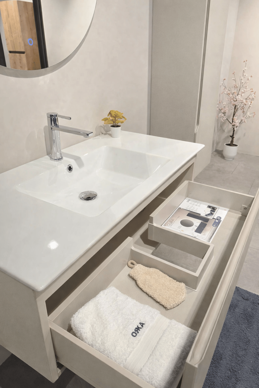 Orka Olbia 100 cm Mat Kaşmir Banyo Dolabı Alt Modül ve Lavabo , 5006681
