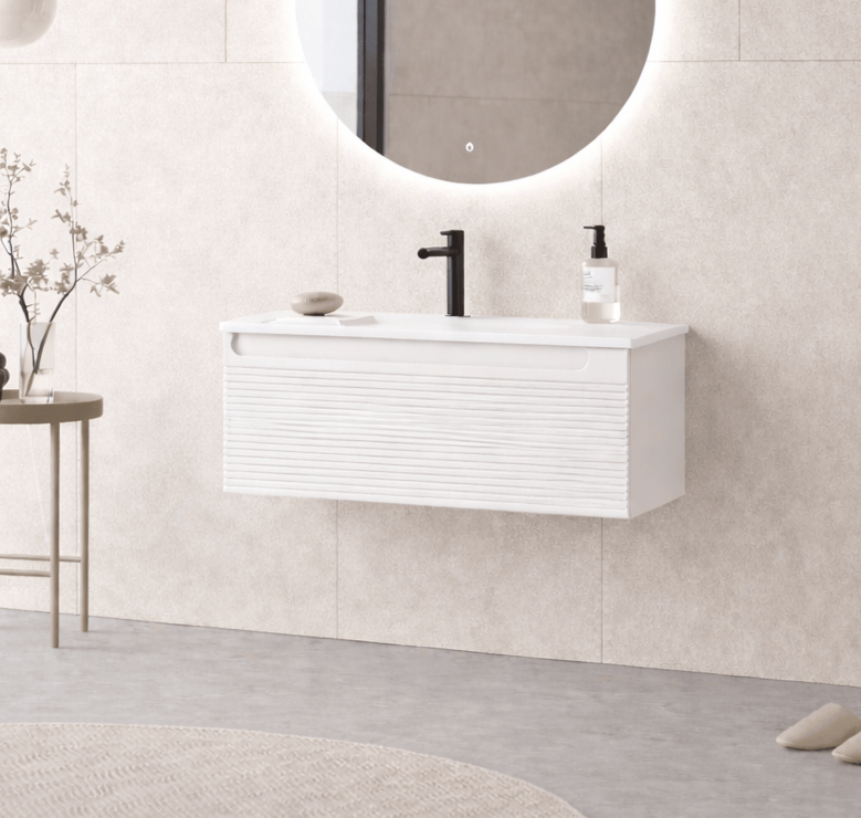 Orka Olbia 80 cm Mat Beyaz Banyo Dolabı Alt Modül ve Lavabo , 5006677