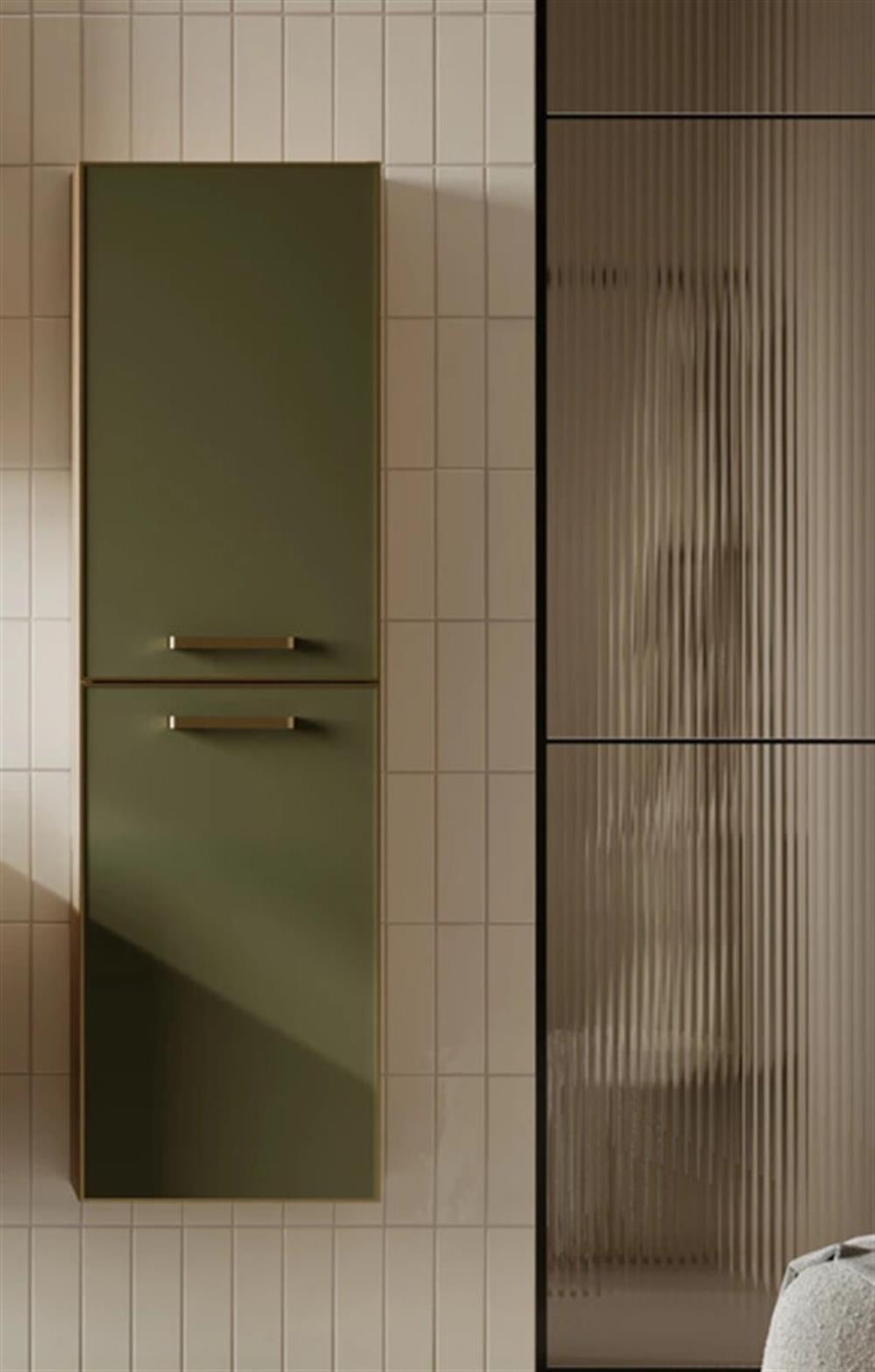Orka Salerno 40 cm Legnona- Mat Sardunya Banyo Boy Çamaşır Dolabı Krom/Altın Kulp, 3005748