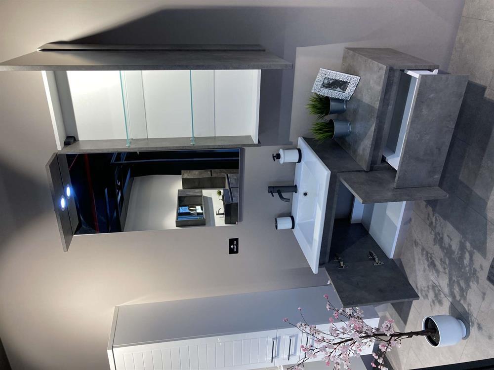 Orka Sidney 110 cm Gümüş Banyo Dolabı Takımı