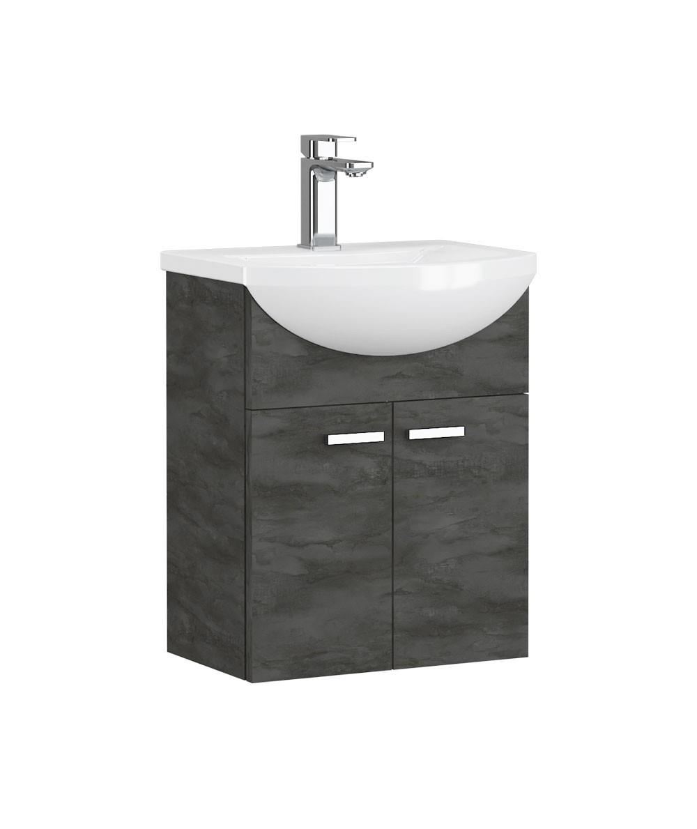 Orka Soma 45 cm Irony Banyo Dolabı Takımı (Etajerli Ayna)