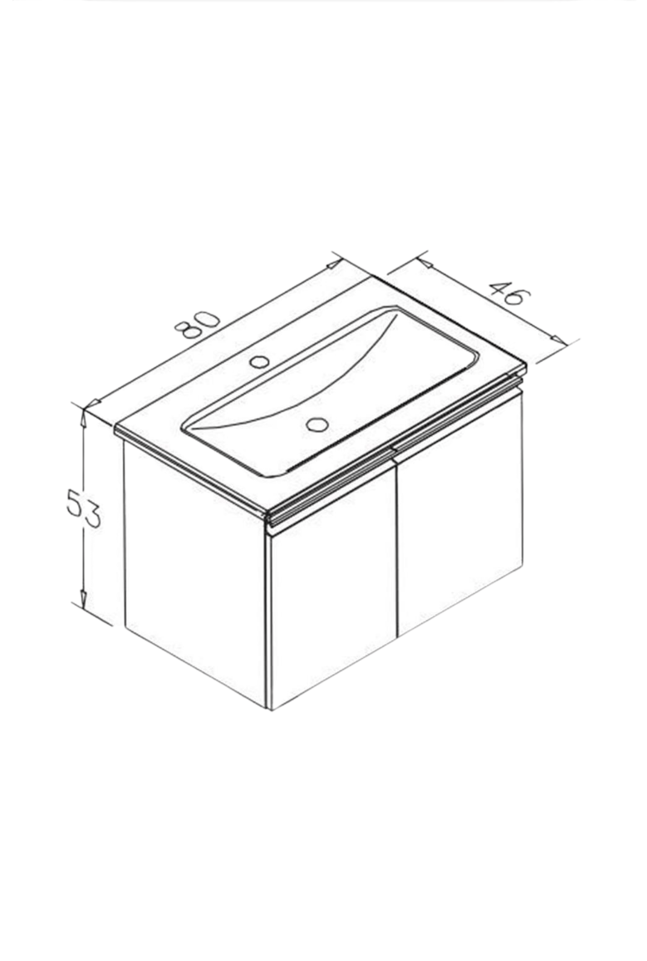 Orka Terme 80 cm Parlak Gri Banyo Dolabı Alt Modül ve Lavabo
