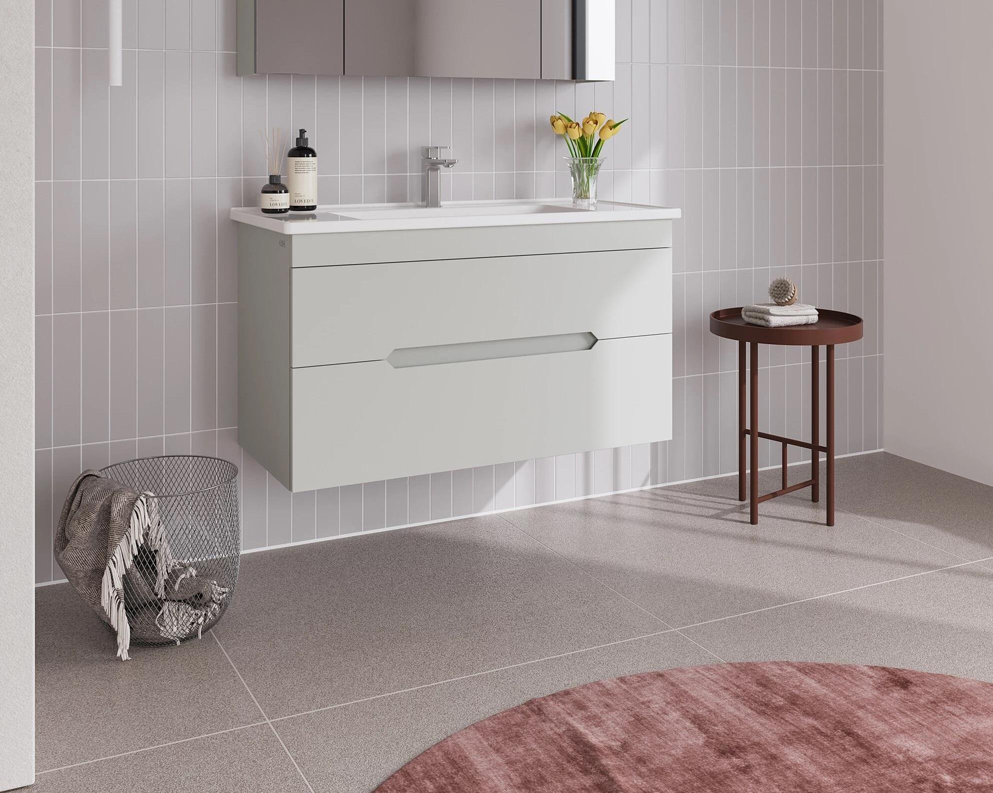 Orka Varna 100 cm Mat Lake Kaşmir Banyo Dolabı Alt Modül ve Lavabo , 5001872