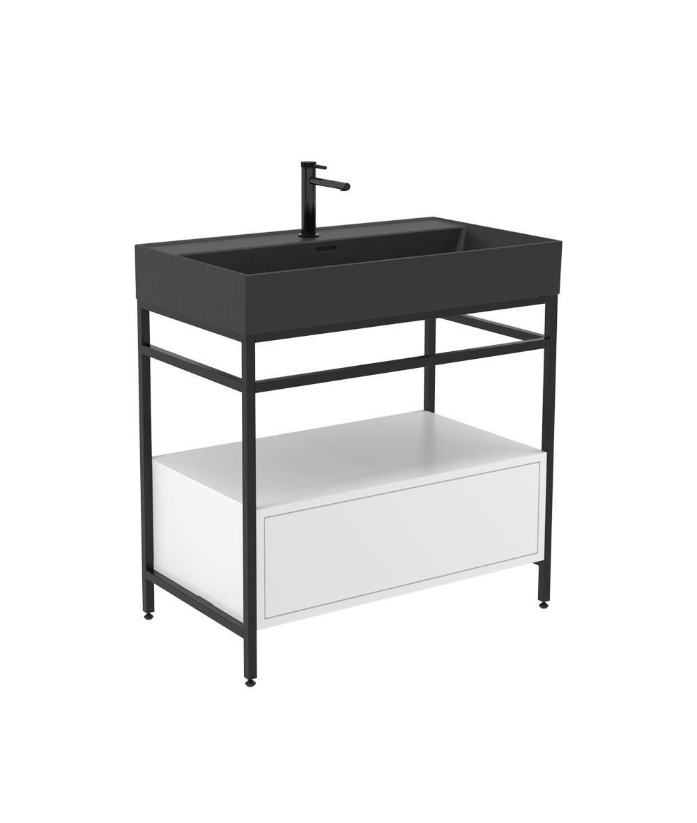Orka Vegas 60 cm Beyaz Banyo Dolabı Alt Modül ve Lavabo