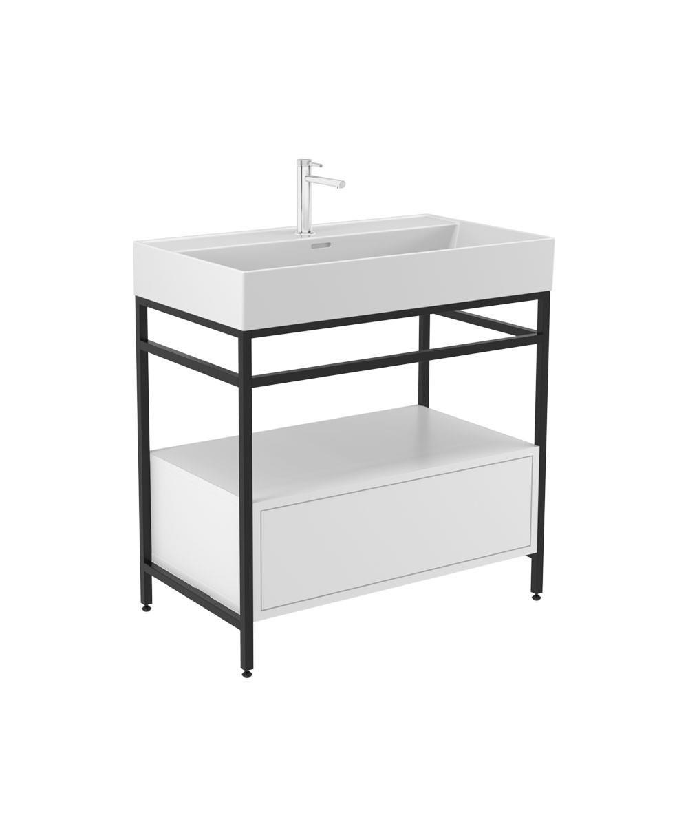 Orka Vegas 60 cm Beyaz Banyo Dolabı Alt Modül ve Lavabo