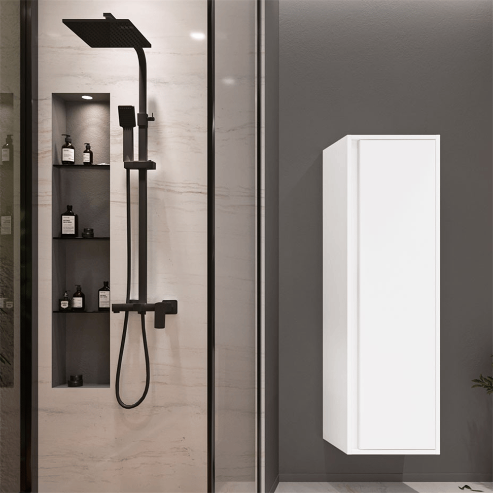 Orka Verona 40 cm, Beyaz Banyo Boy Çamaşır Dolabı