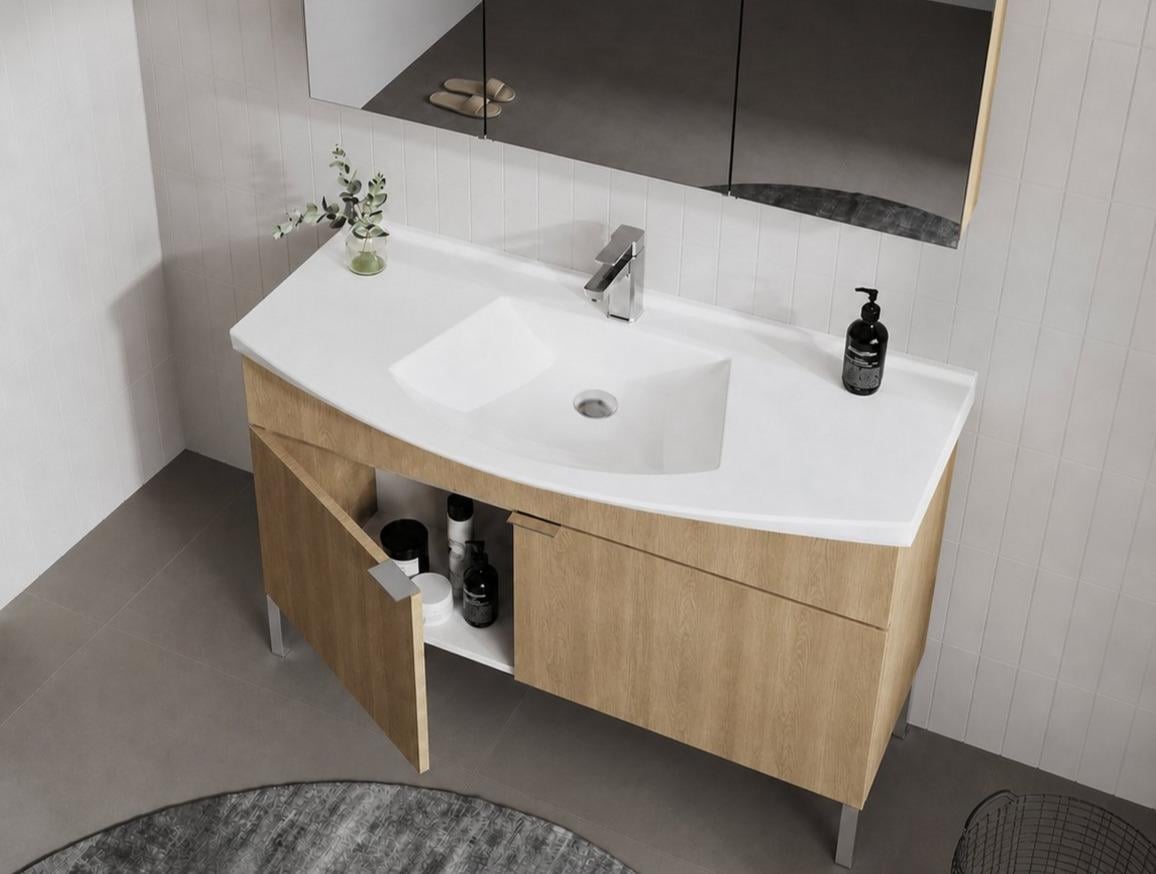 Orka Purus 100 cm, Budva, Banyo Dolabı Alt Modül Ve Lavabo, (Ayaklı), 5008451
