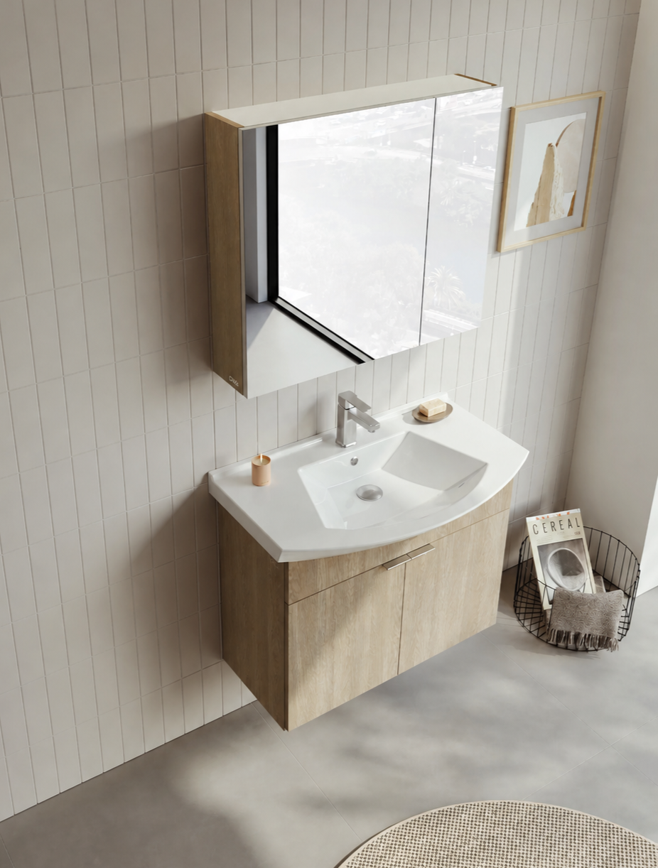 Orka Purus 80 cm ,Budva, Banyo Dolabı Takımı (Dolaplı Ayna), 5008342