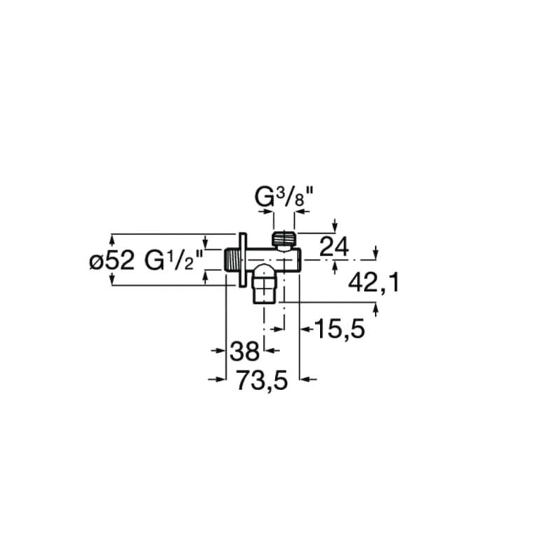 Roca  Ara Musluk, Aqua, Yuvarlak Filtreli, Krom 1/2 A525168300