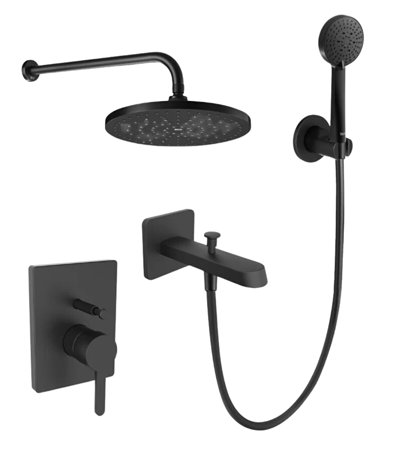 Roca Banyo Seti, Carelia, 5Li, Ankastre, Mat Siyah, A5D358ANBK