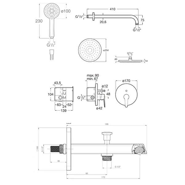 Roca Banyo Seti, Estreia Pack Eco, 5Li, Ankastre, Gaga, A5D257EC0K