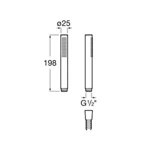 Roca El Duşu, Stella Stick Round, Krom, A5B9B61C00