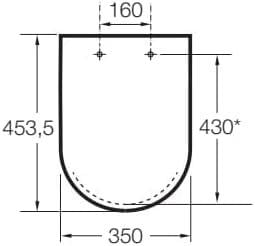 Roca Supralit, darbe emilimi, The Gap Square koleksiyonu, beyaz, A80147200B