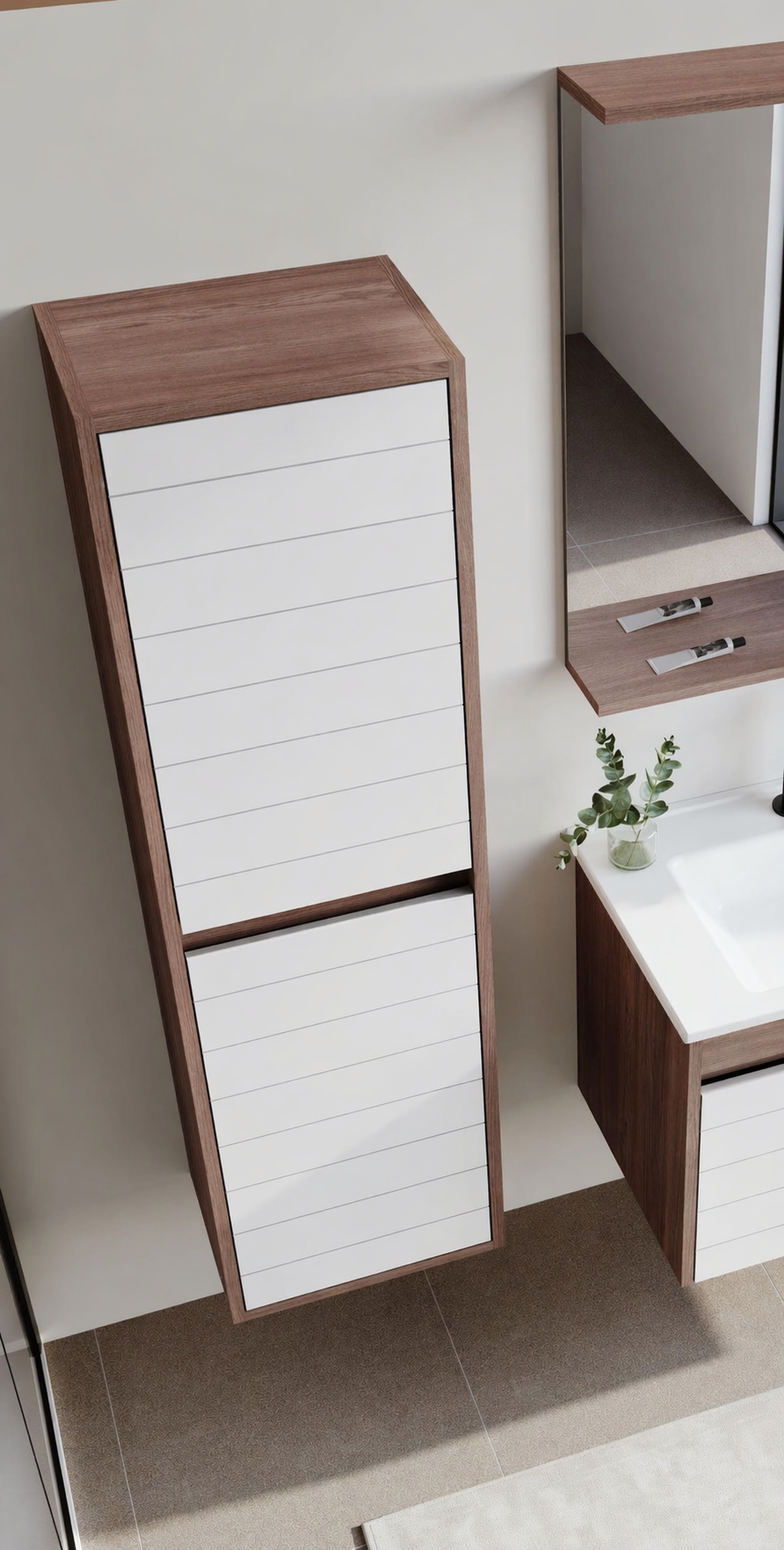 Orka Serra 40 cm Boy Dolabı Navaro/Beyaz, 3009567
