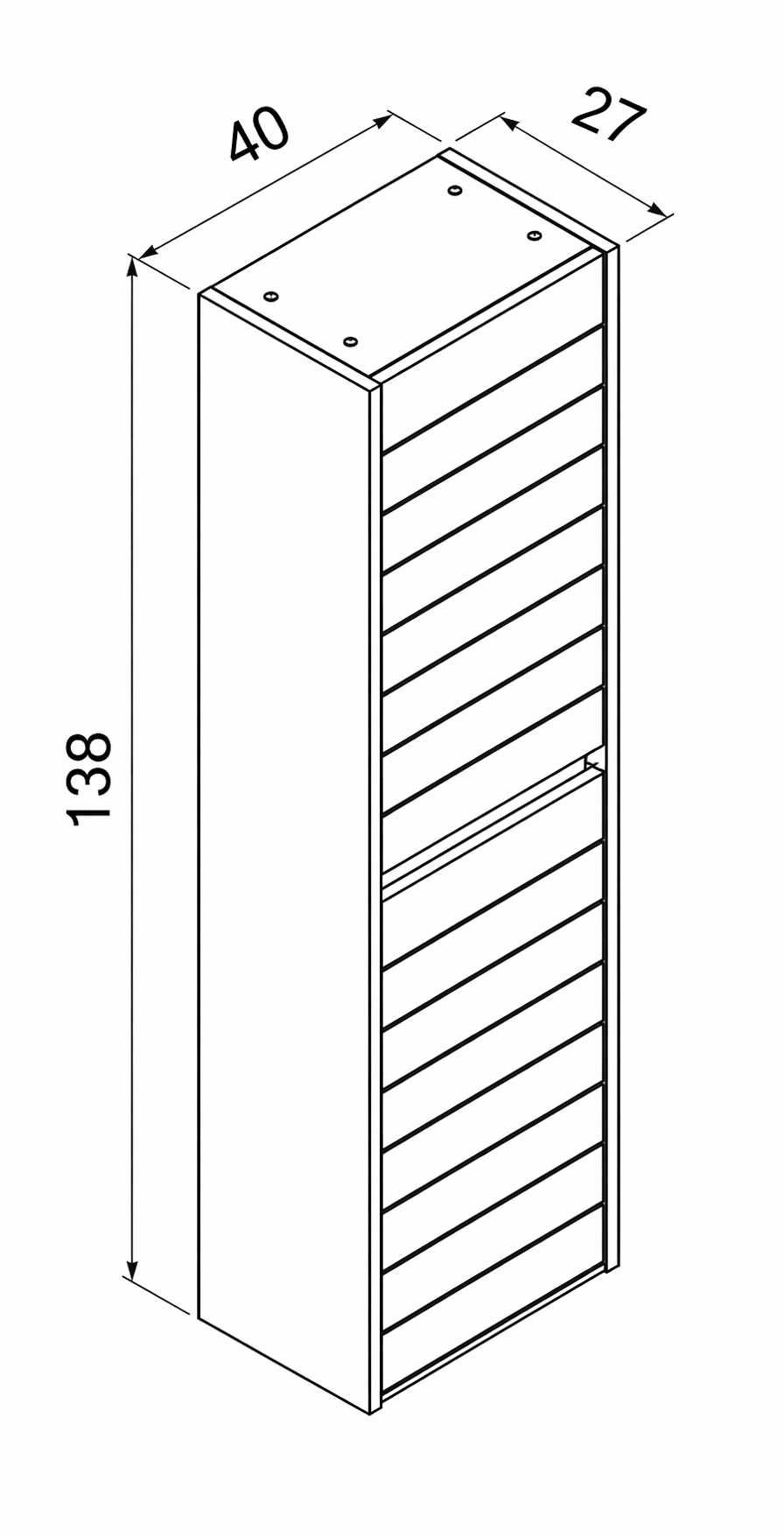 Orka Serra 40 cm Boy Dolabı Navaro/Antrasit, 3009566