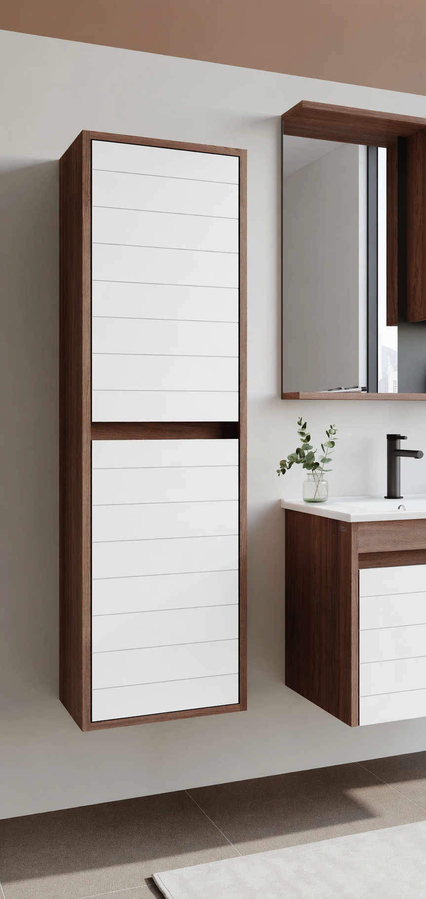 Orka Serra 40 cm Boy Dolabı Navaro/Beyaz, 3009567