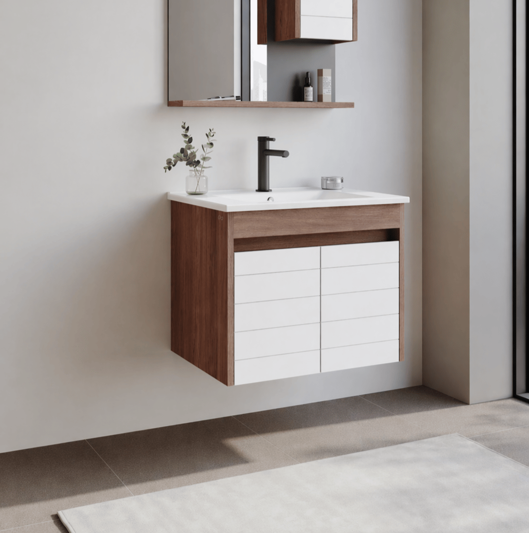 Orka Serra 65 cm Navaro/Beyaz Banyo Dolabı Alt Modül ve Lavabo, 5007551