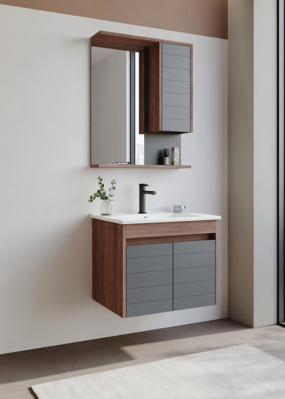 Orka Serra 65 cm Navaro/Antrasit Banyo Dolabı Takımı, 5007560