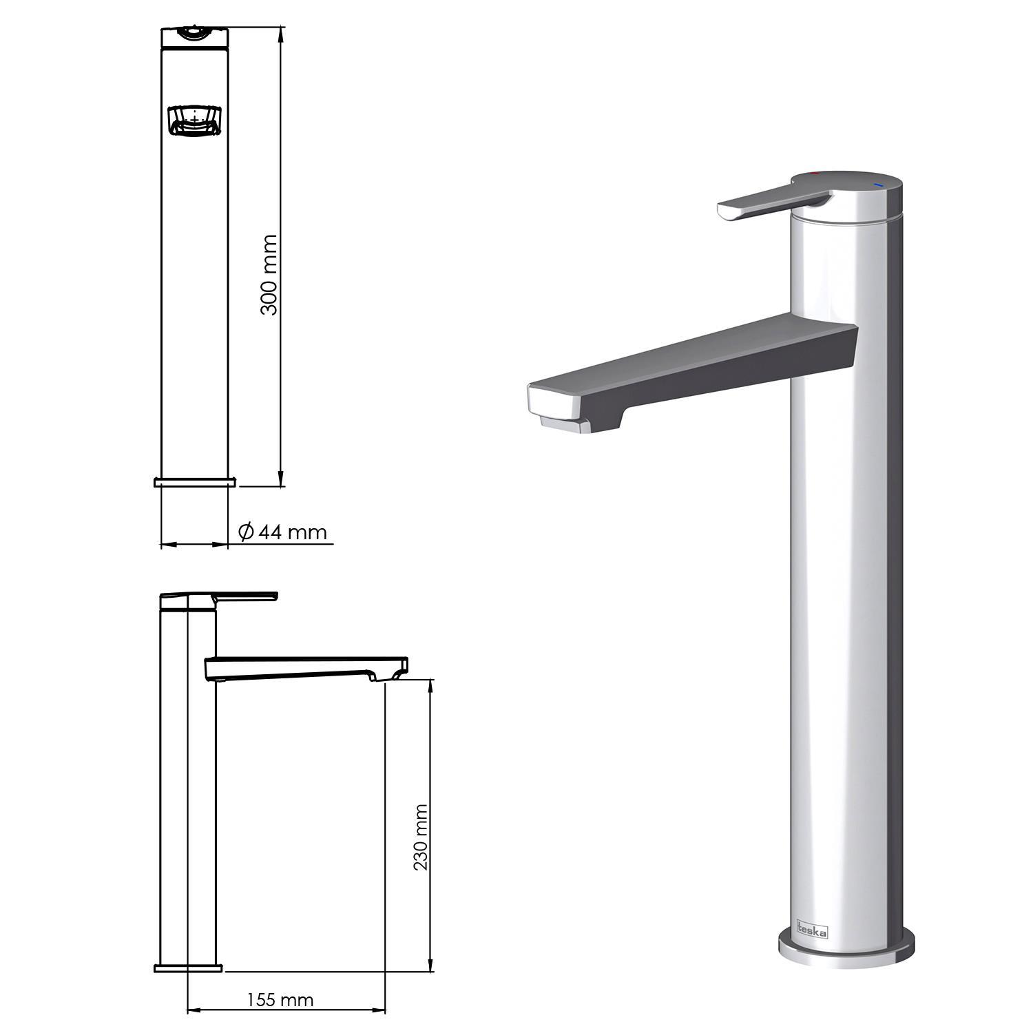 Teska Lavabo Bataryası, Liva Leo L, Krom, E5426