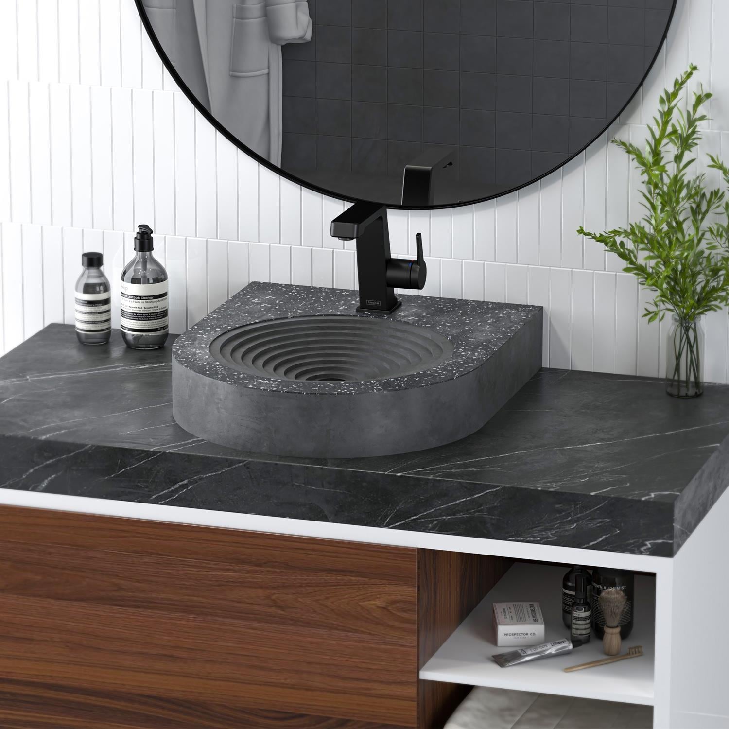 Teska Lavabo Bataryası, Thetis,  Full Siyah, E5208