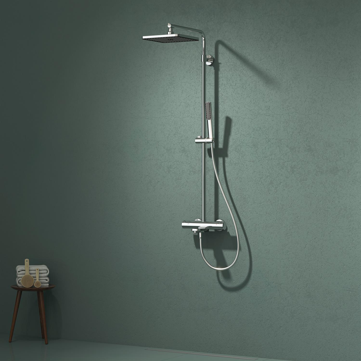 Teska Termostatik, Galaxy, Üç Yönlü, Kare, Krom, DK3101C