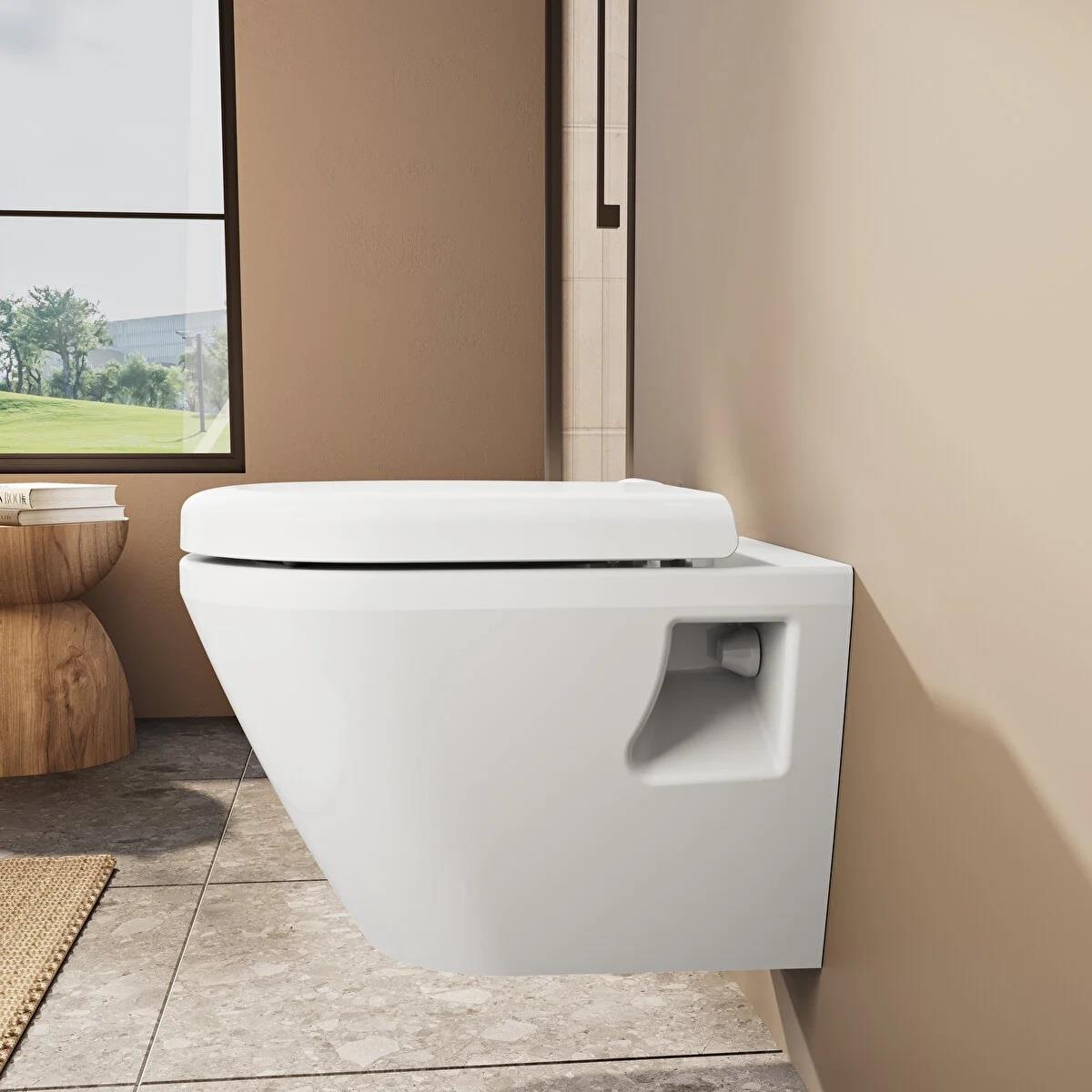 Vitra Arkitekt Model-2 Yuvarlak Form Klozet Kapağı, Yavaş Kapanır, Kolay Sökülebilir, 121-003-909