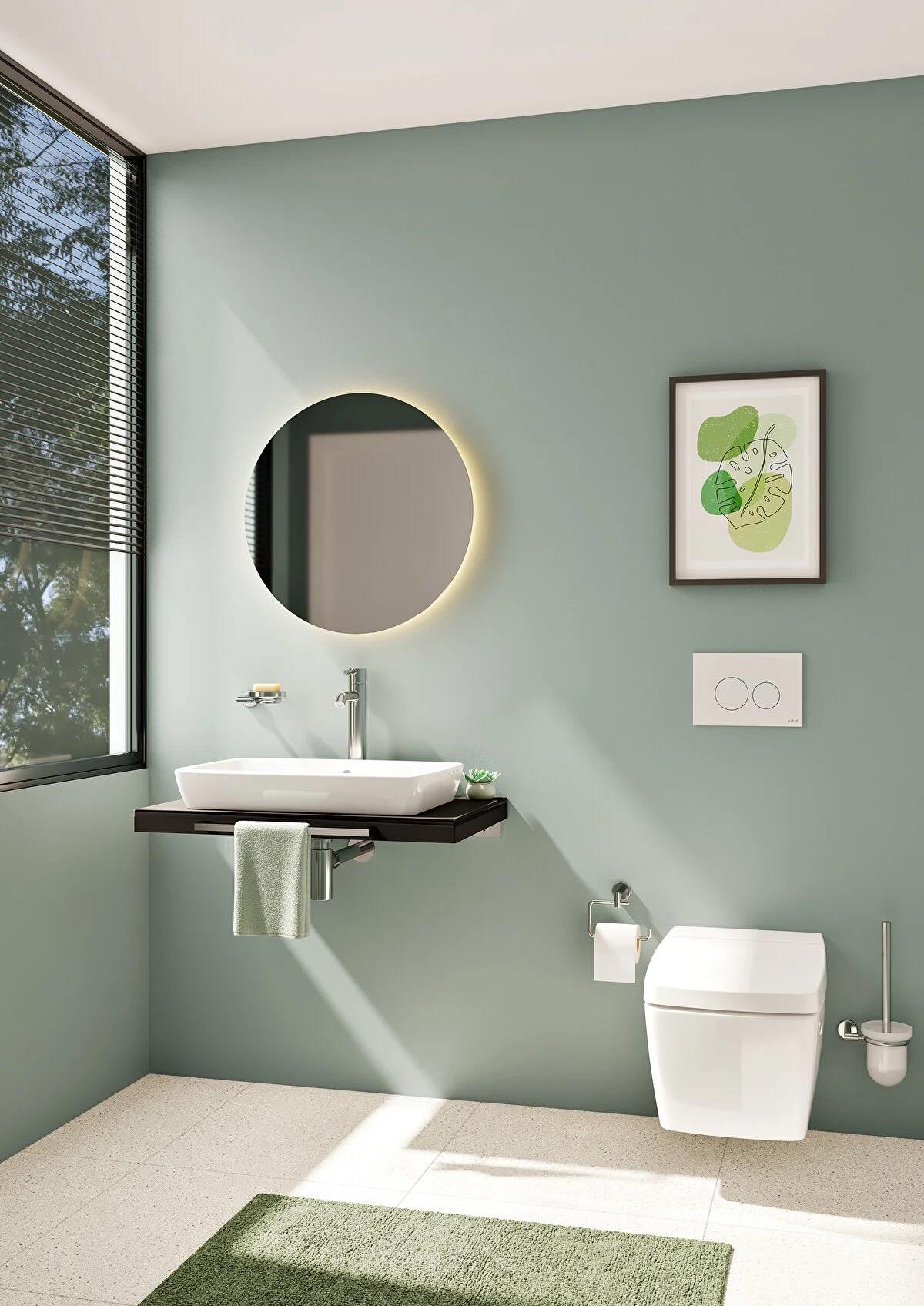 Vitra Asma Klozet, Metropole Rim-ex, Kanalsız, Vitrafresh Deterjan Hazneli ve Entegre Termostatik, Ara Musluklu, 7672B003-7212