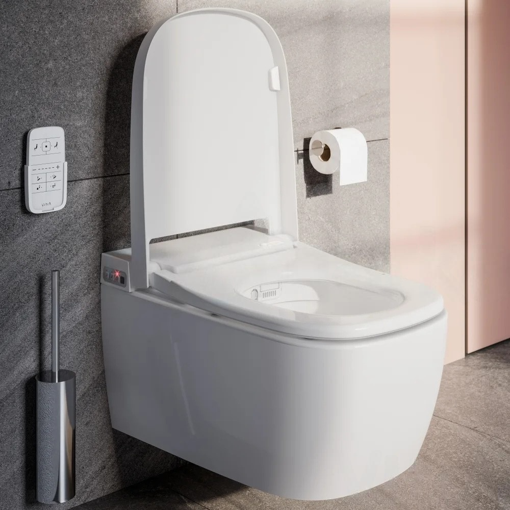 VitrA Asma Klozet Metropole V-Care Akıllı Rim-ex, Basic, VitraClean, Yeni Seri, 5674B403-6193