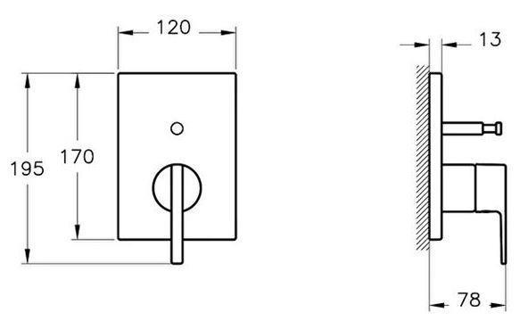 Vitra Banyo Bataryası, Suit, Ankastre, Parlak Siyah, A4283839
