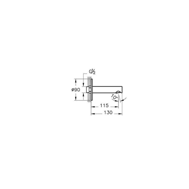 Vitra Çıkış Ucu, Origin, Mat Siyah, A4262236WTC