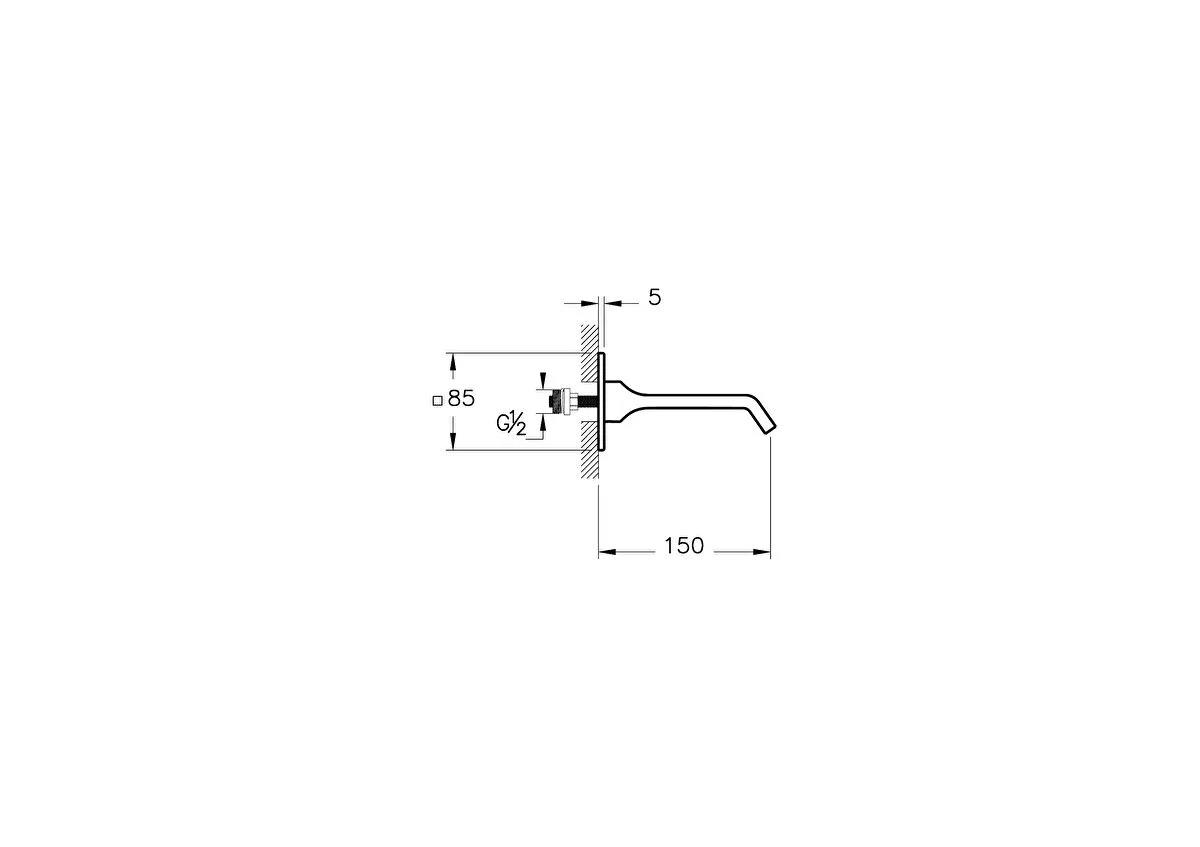 Vitra Çıkış Ucu, Suit, Krom, A42831