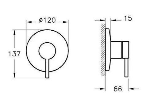 Vitra Duş Bataryası, Origin, Ankastre, Mat Siyah (Sıva Üstü Grubu) A4262136WTC