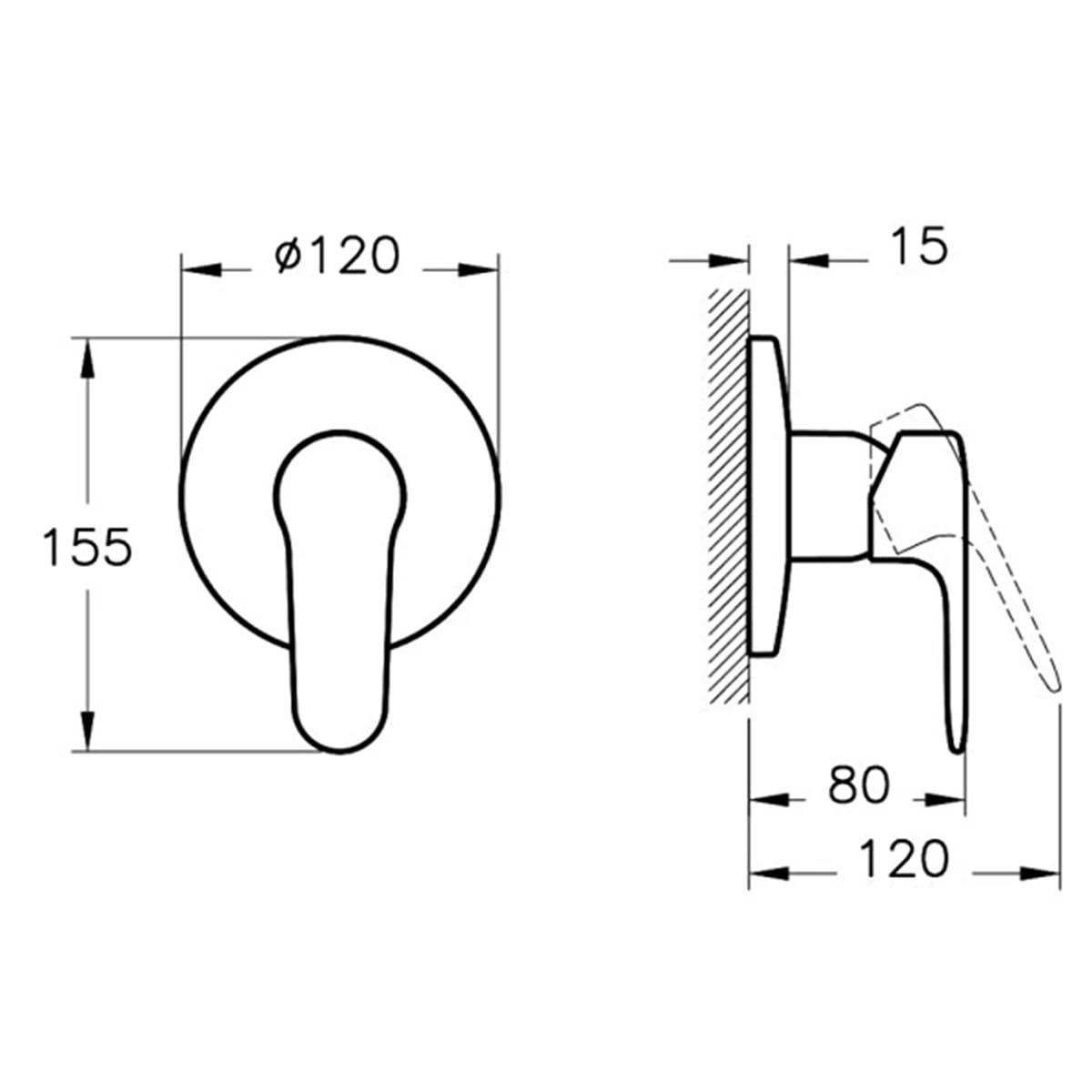 Vitra Duş Bataryası, Root Round, Ankastre, Soft Altın, A4272874