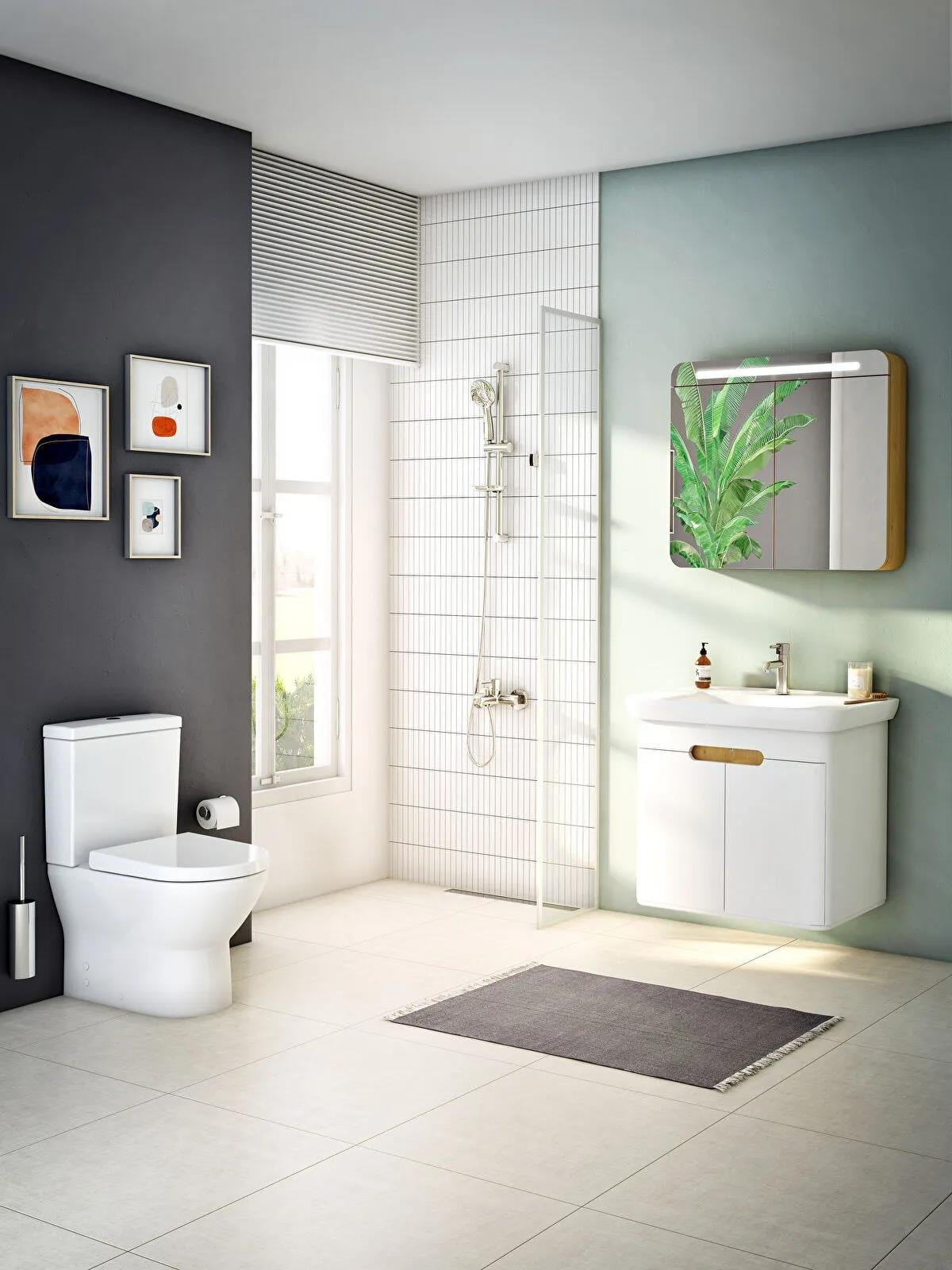 VitrA Duvara Tam Dayalı Klozet Integra Rim-ex Kanalsız, 7043L003-0092