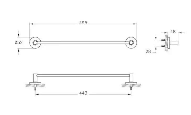 Vitra Havluluk, Base 100, Uzun, A44114
