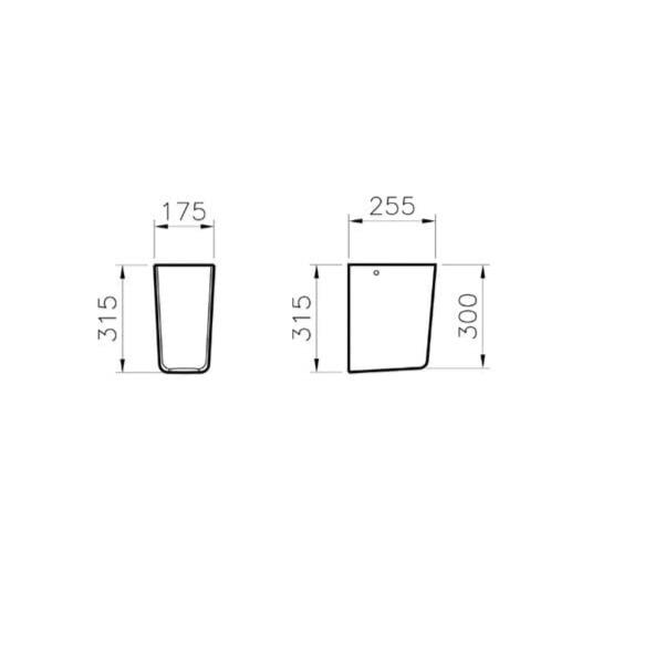 Vitra Küçük Yarım Ayak, S20, 5280L003-7201  (sadece istanbul teslimat için uygundur )