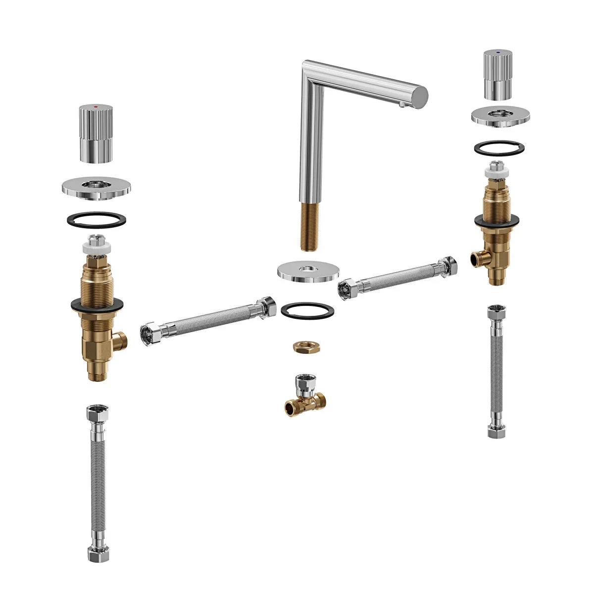 Vitra Lavabo Bataryası, Origin, Ankastre (3 Delikli Lavabolar için) A42583