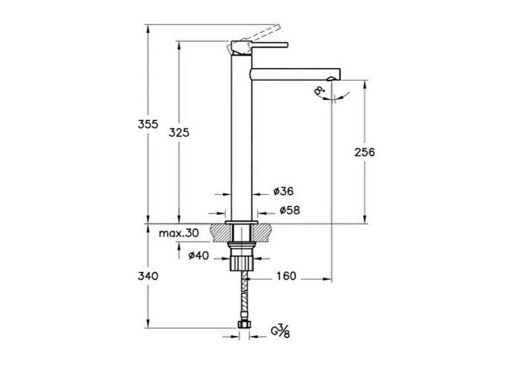 Vitra Lavabo Bataryası, Origin, Tezgah Üstü, Mat Siyah, A4255836WTC