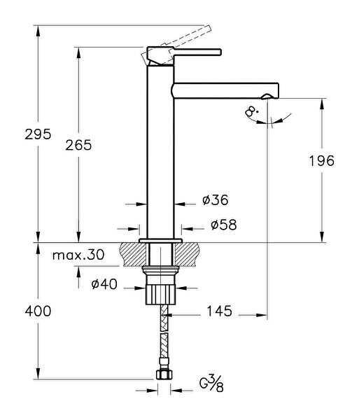 Vitra Lavabo Bataryası, Origin, Yüksek Tip, Bakır, A4255726