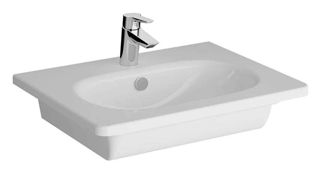 Vitra Lavabo, Zentrum, Orta Armatür Delikli, Etajerli, 60x46 cm, 7791B003-0001