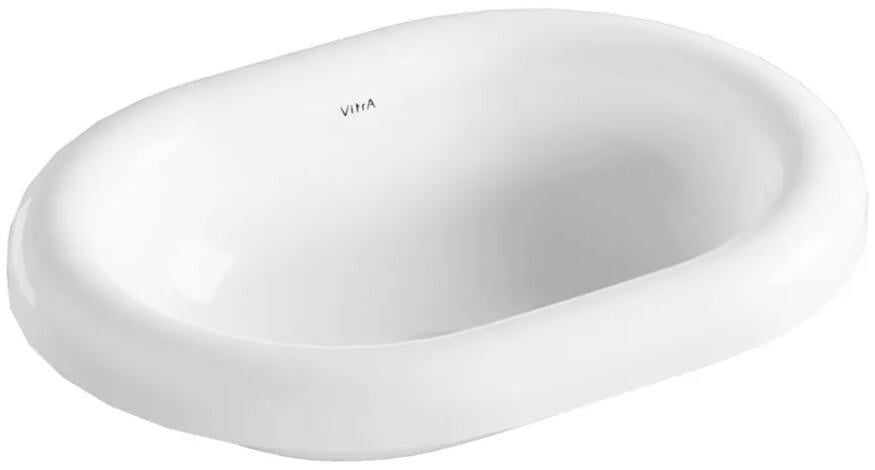 Vitra Liquid TezgahÜstü Lavabo53cm-Beyaz VC, 7300B403-0016