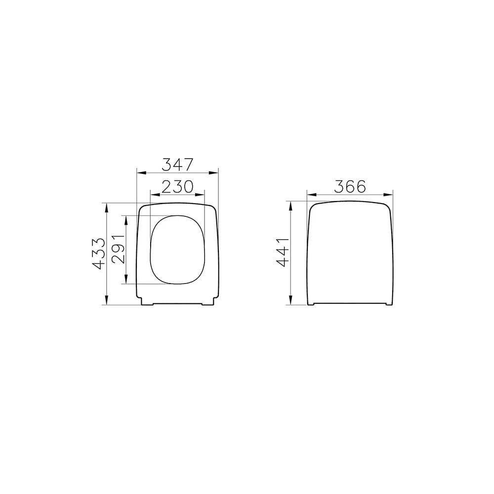 Vitra Metropole Slim Klozet Kapağı, Yavaş Kapanır, 132-003-009